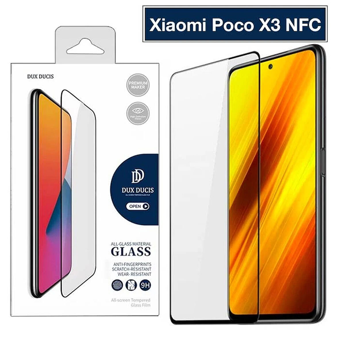 Dux Ducis Full Kaplama Poco X3 Nfc Cam Ekran Koruyucu-(5775)