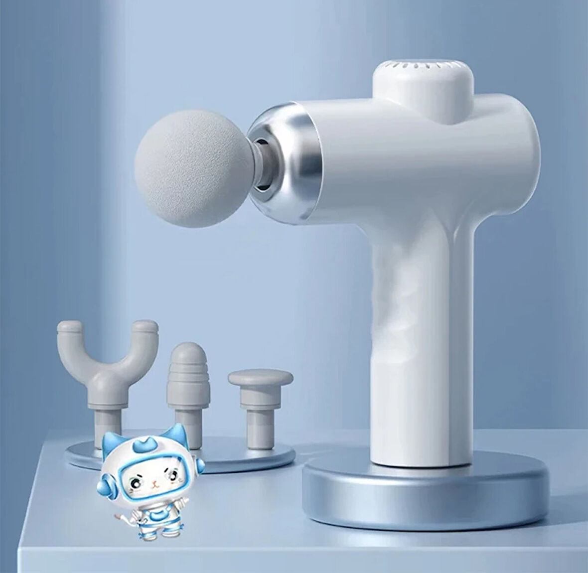 Ezere Şarjlı Darbeli Masaj Tabancası Masaj Aleti Kas Rahatlatıcı-(5775)