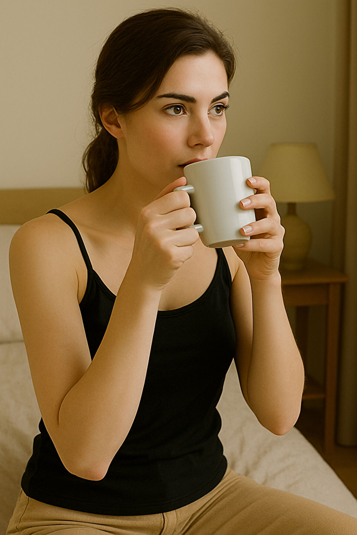 İp Asklılı Bluz (Atlet- Tşhirt) Li̇krali-(17952)