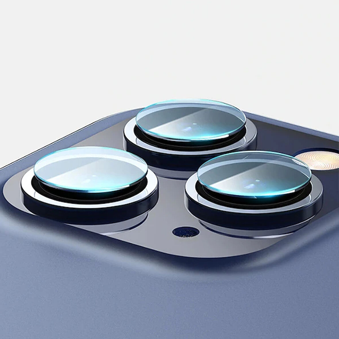 12 6.1-Pro 6.7 Tempered Kamera Lens Koruma Camı 2Set-(5775)