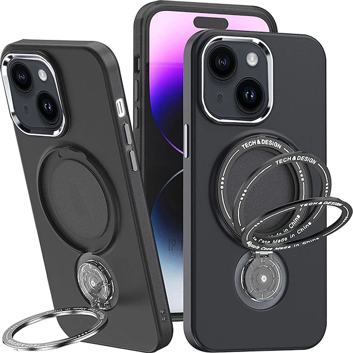 Ally 15 İçin Uyumlu Standlı Manyetik Silikon Kılıf-(5775)