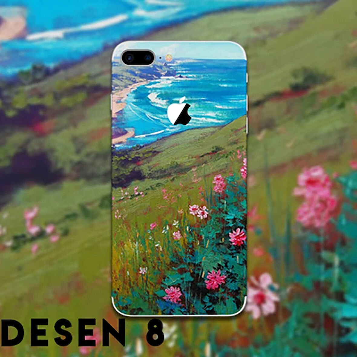 İphone 8 Tayvan Kalite Creativ Desenli Telefon Kaplaması Sticker-(5775)