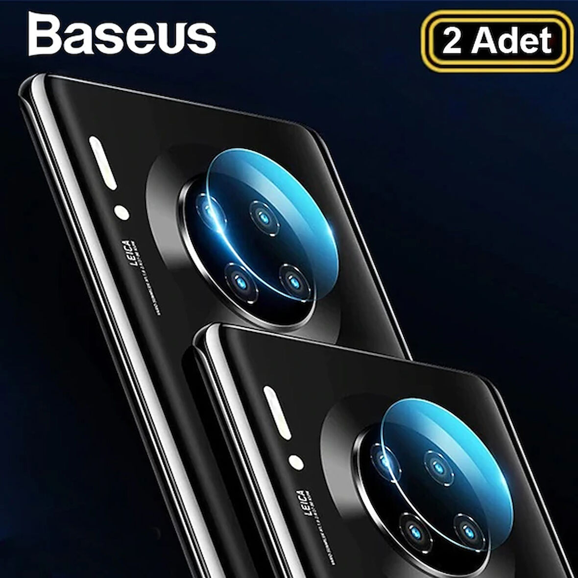 Mate30/Mate30 Kamera Koruyucu Kırılmaz Cam 2Adet Set-(5775)