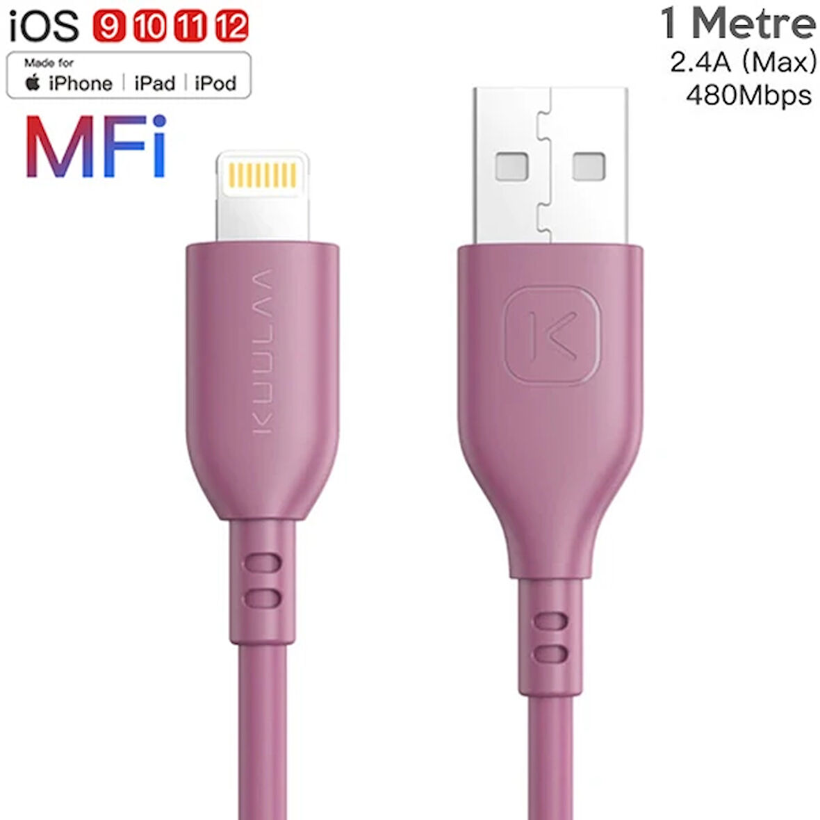 Kuulaa 1M Mfi Sertifikalı İphone Usb Şarj Kablosu-(5775)