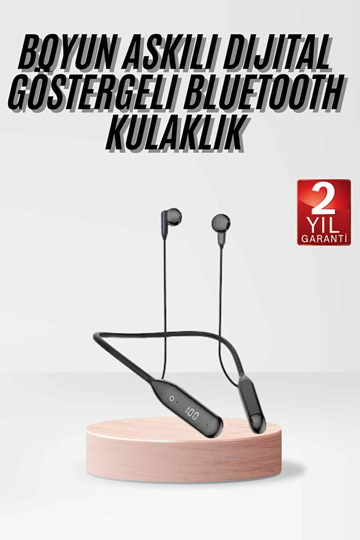 Kablolu Kulak İçi Bluetooth Kulaklık 100 Saat Anc Özellikli Boyun Bantlı