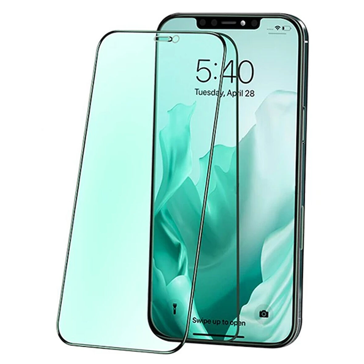 Ally İphone 12 Anti -Blue Green Light Göz Korumalı Tempered Full Ekran Koruyucu-(5775)