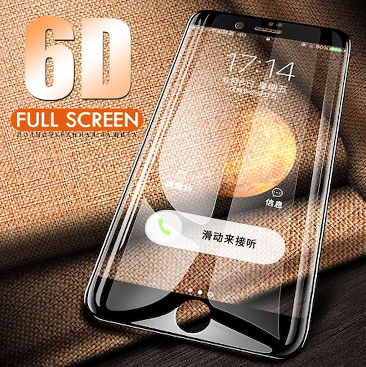 İphone 6Plus İphone 6S 6D Kavisli Full Kırılmaz Cam Ekran Koruyucu-(5775)