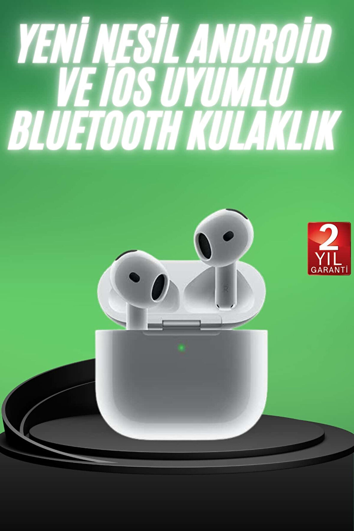 Yeni Nesil Bluetooth Kulaklık Beyaz Çağrı Cevaplayabilen Kablosuz