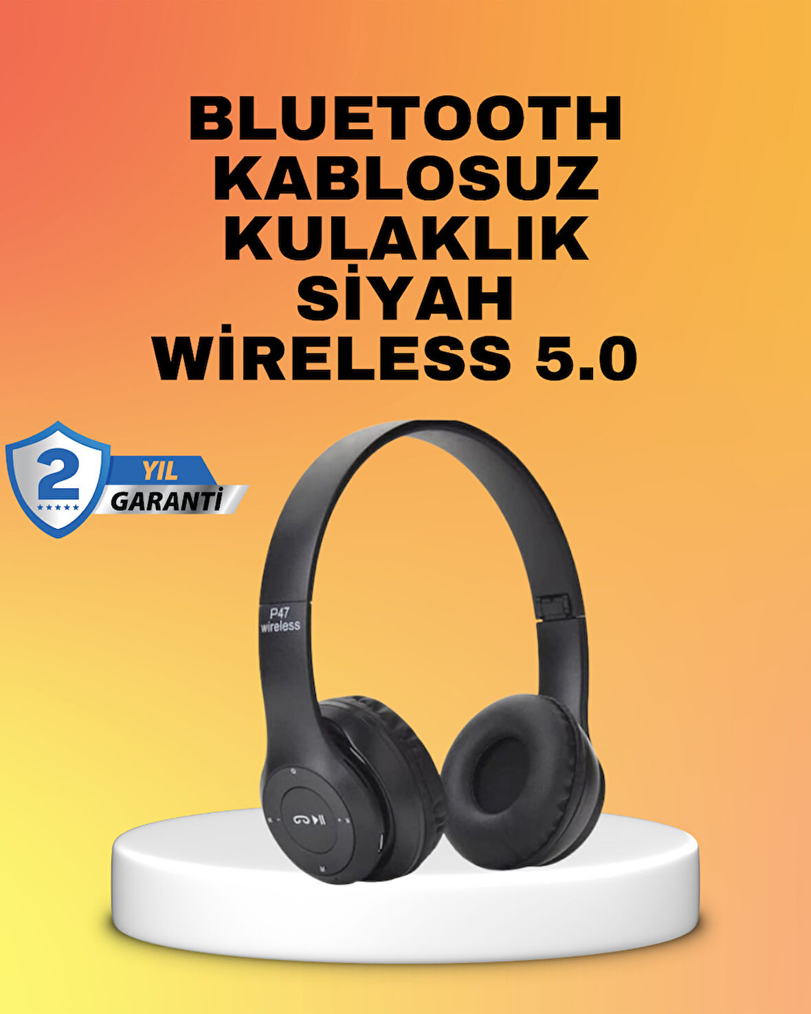 Mikrofonlu Kablosuz Kulaklık | Uzun Pil Ömrü Ve Stereo Ses Performansı