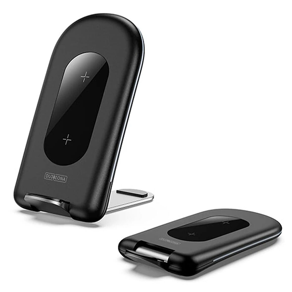Duzzona W2 Katlanır Standlı 15W Hızlı Şarj Wireless Kablosuz Şarj Cihazı-(5775)