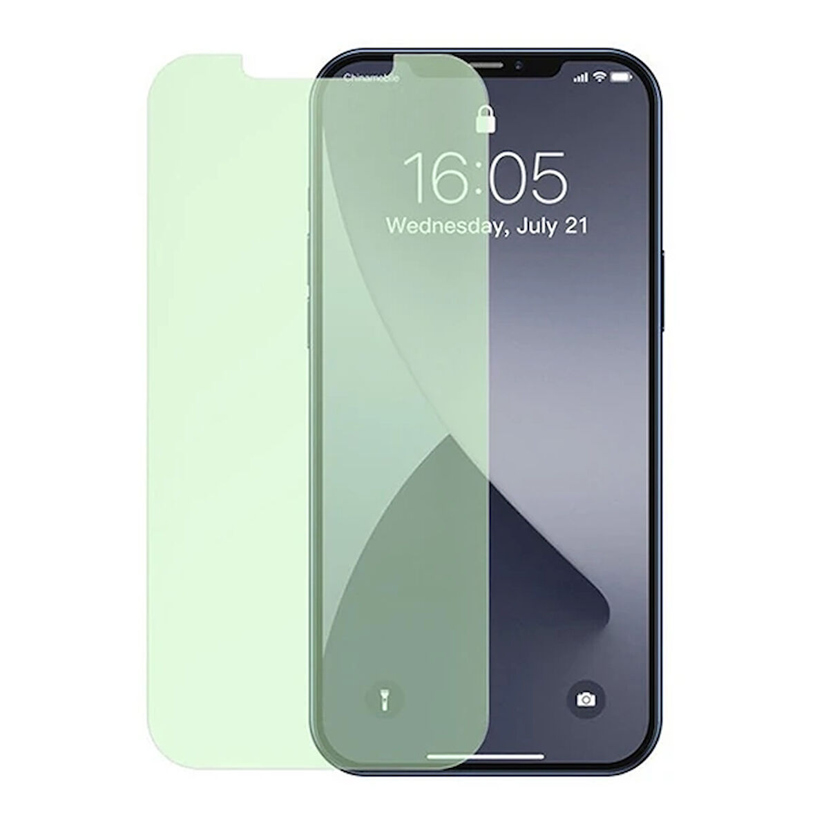 İphone 12 6.7 0.30Mm Full Tempered Cam Ekran Koruyucu 2Set Anti-Bluelight-(5775)