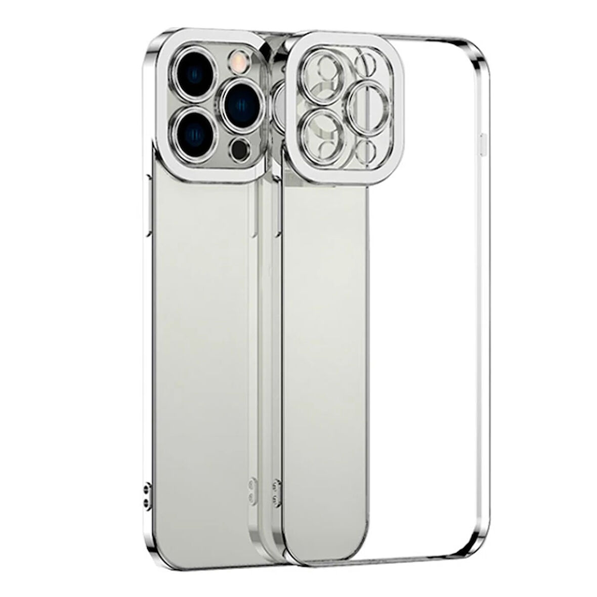 Ally Series 11 Kılıf Renkli Kenar Lazer Çerçeveli Silikon Kılıf-(5775)