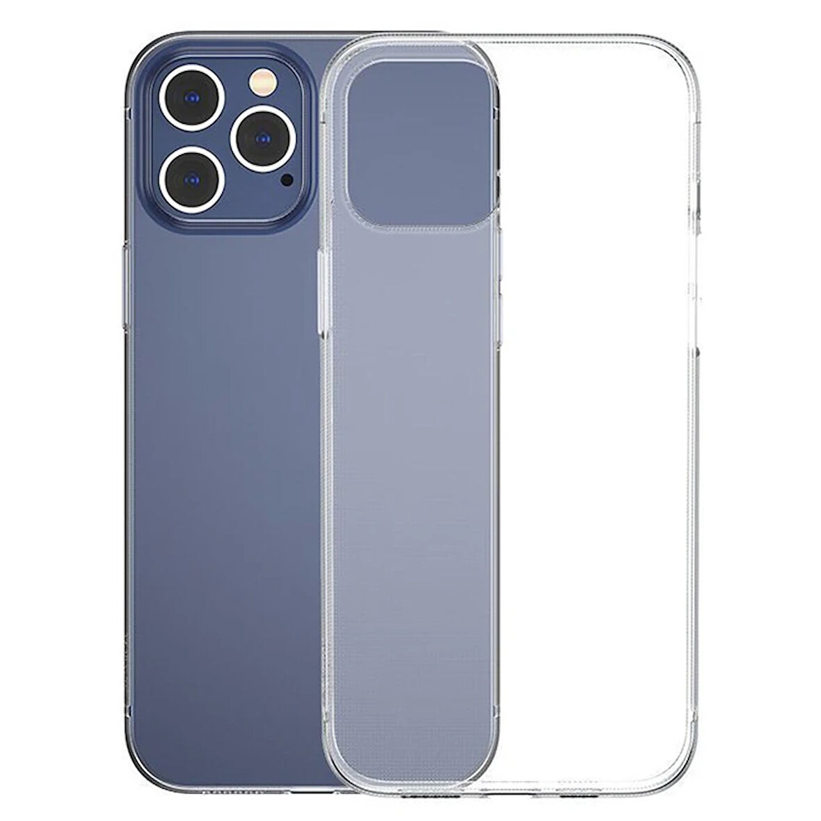 Simple Case İphone 12 6.1 İnce Şeffaf Silikon Kılıf-(5775)