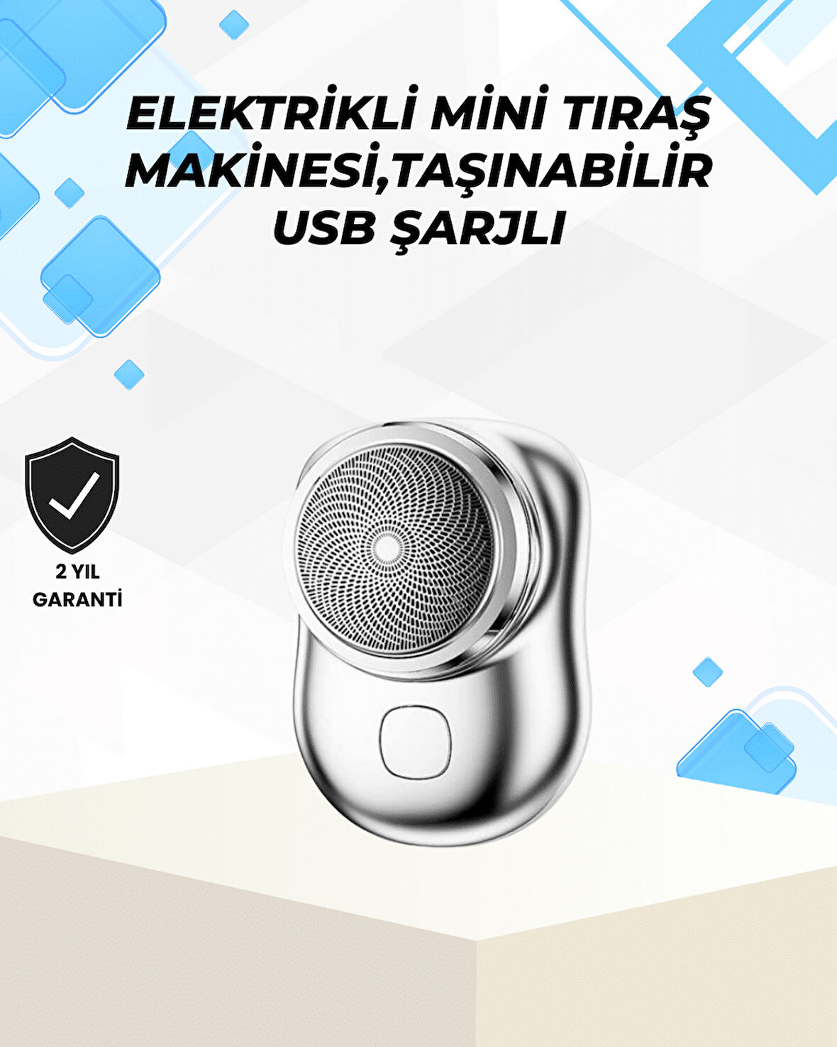 Islak-Kuru Kullanımlı Suya Dayanıklı Mini Tıraş Cihazı