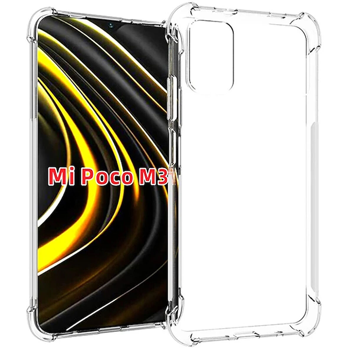 Ally Poco M3 Anti-Drop Silikon Kılıf Shockproof Kılıf-(5775)