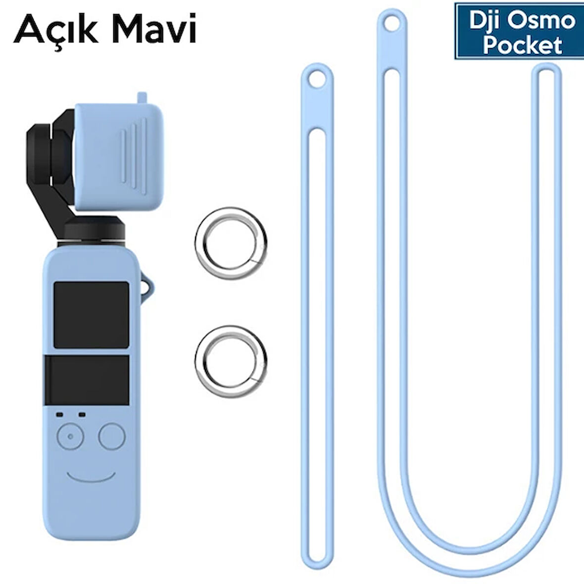 Ally Osmo Pocket Koruyucu Silikon Kılıf+El Ve Boyun Strap Askısı-(5775)