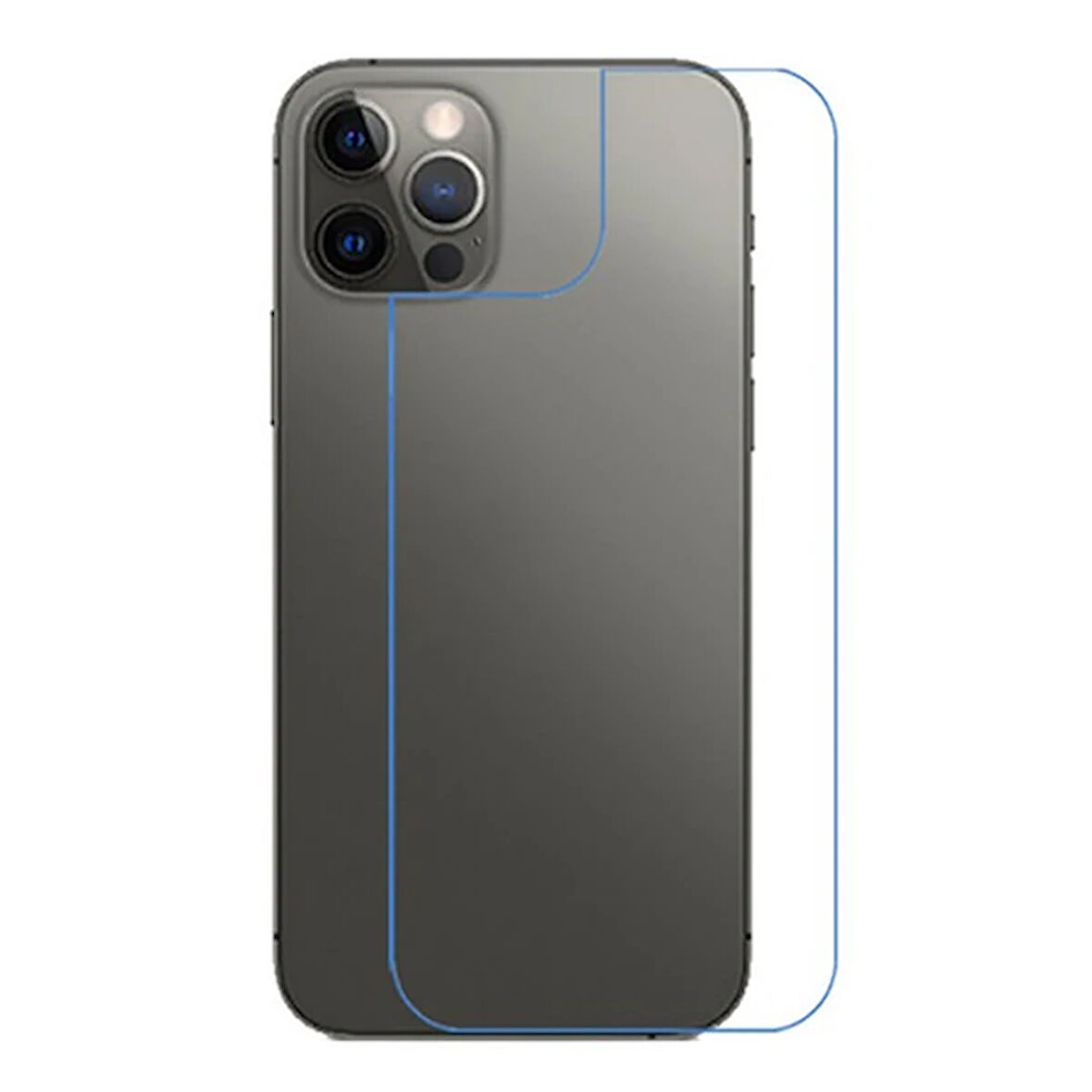 Ally İphone 12/12 6.1 İnch Tempered Arka Kırılmaz Cam Koruyucu-(5775)