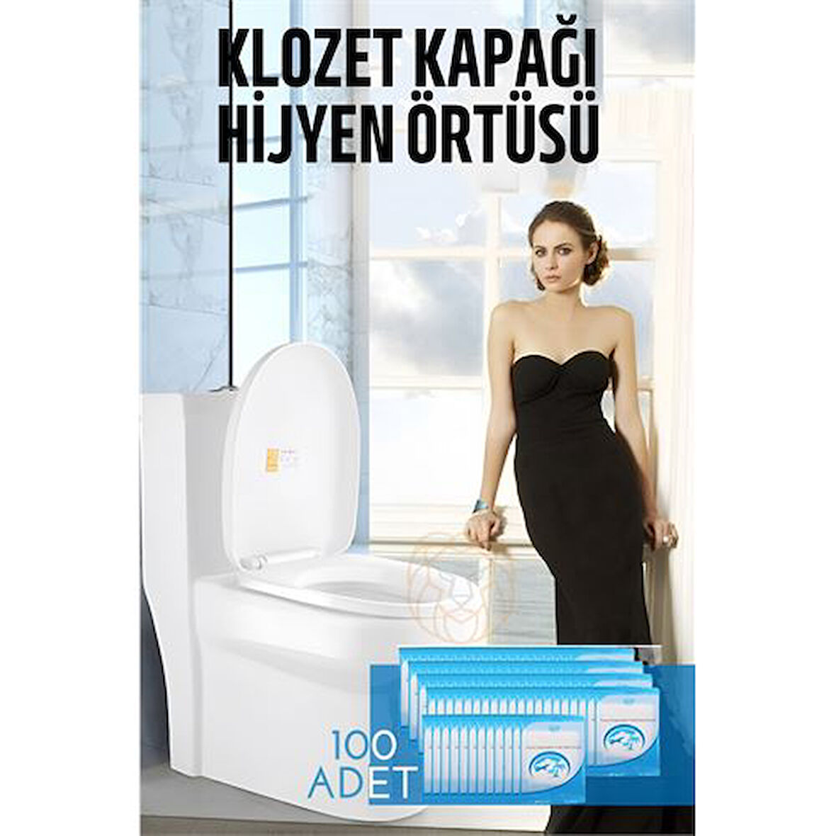 Turk Klozet Kapağı Kılıfı Hijyenik Tek Kullanımlık 100 Adet