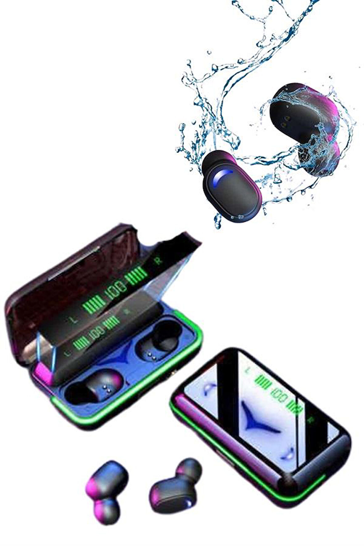 Extra Bass Kablosuz Kulaklık Işıklı Bluetooth Kulaklık Özellikli