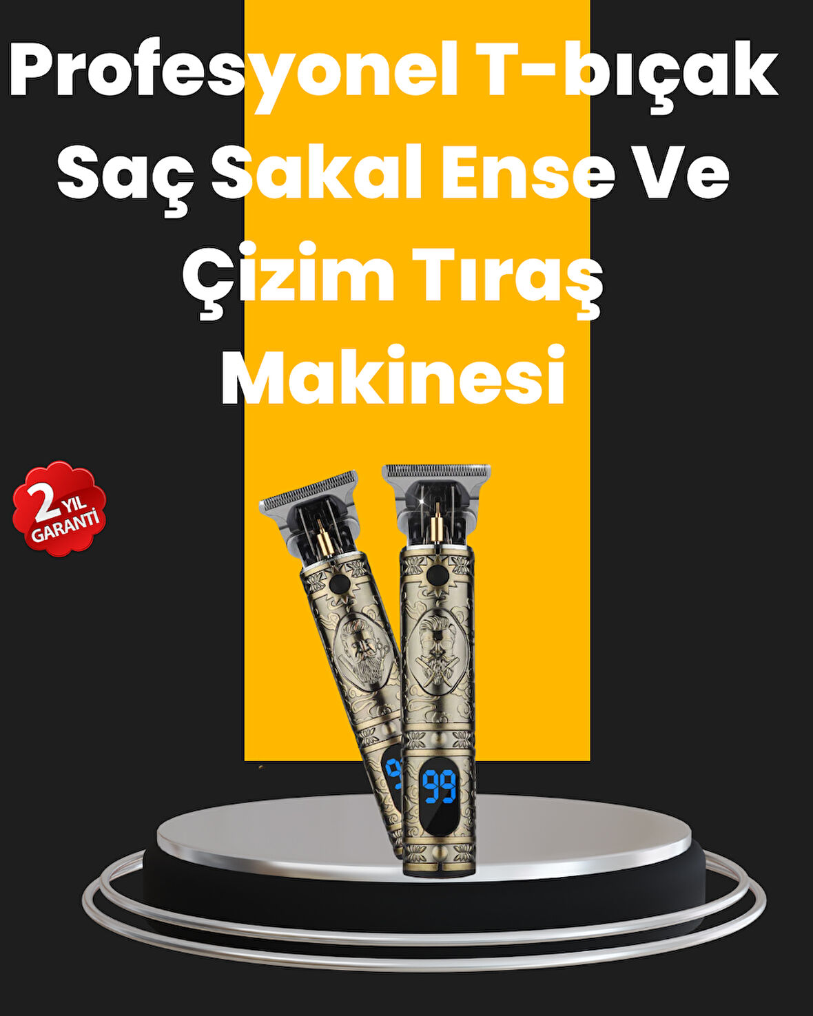 0.1 Mm Hassas Kesim Tıraş Makinesi Şarjlı Metal Gövde