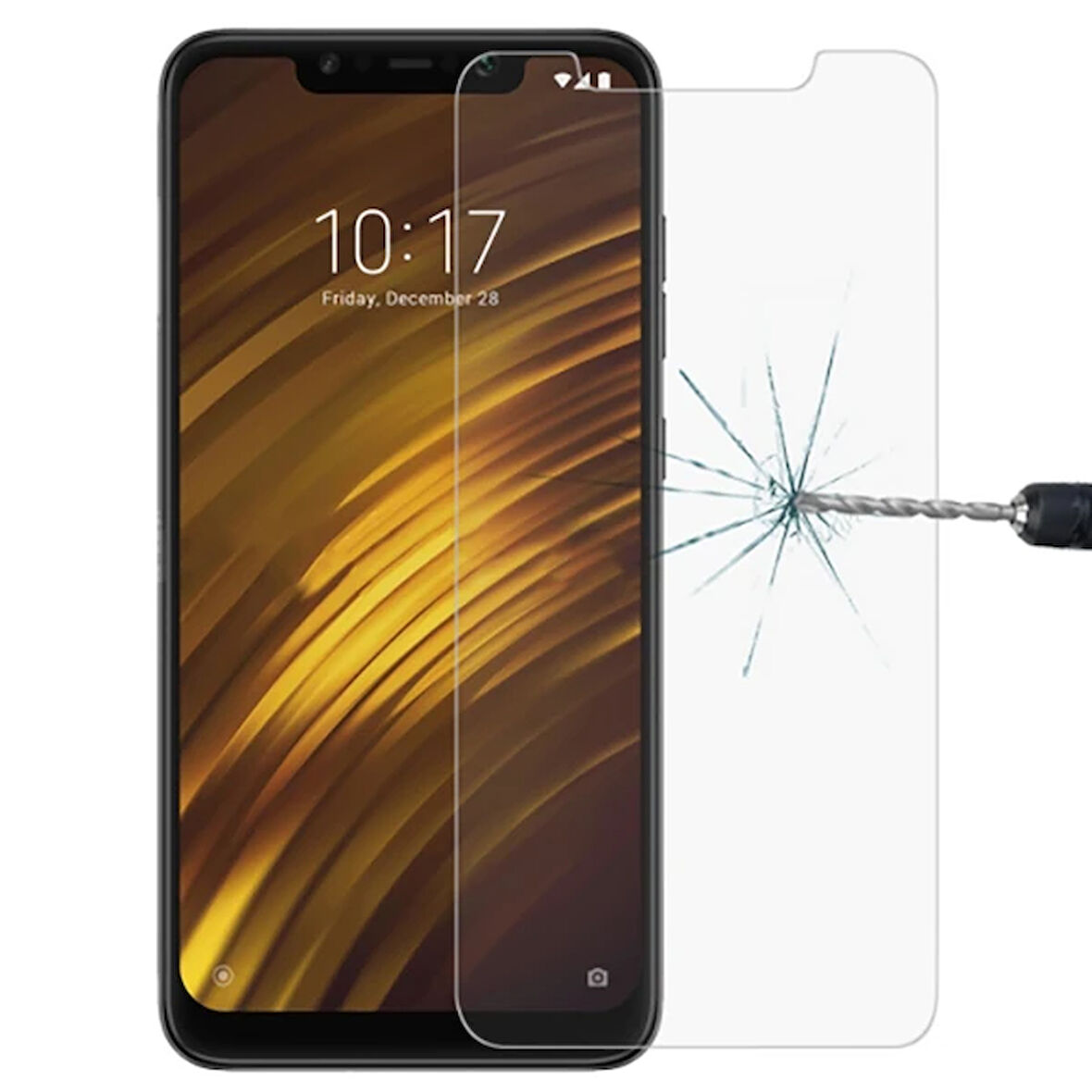Pocophone F1 Kırılmaz Cam Ekran Koruyucu-(5775)