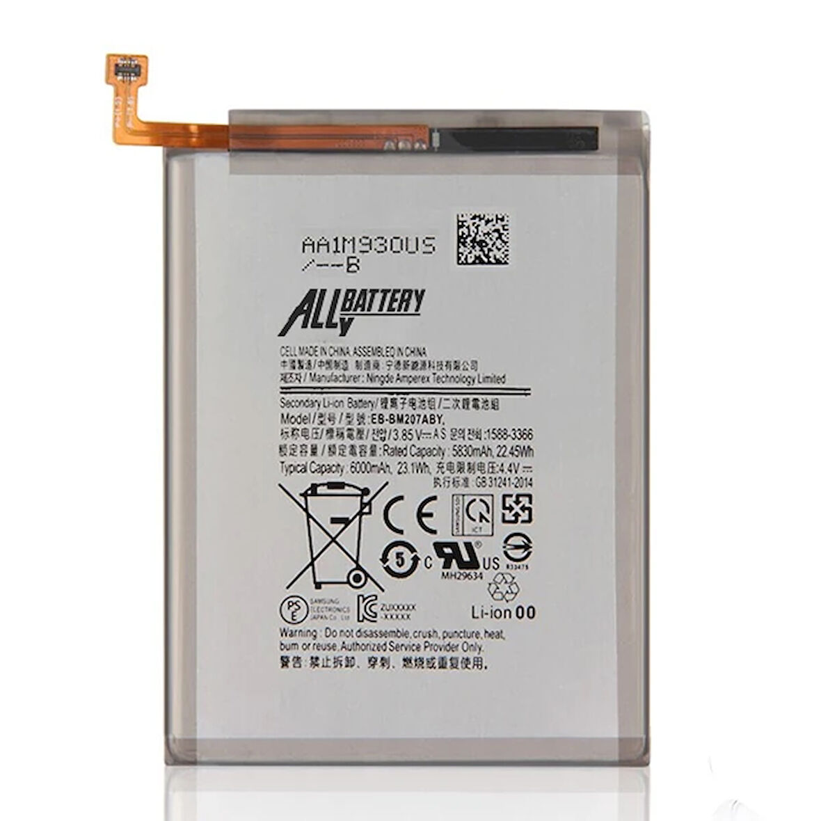 Ally Sm M30S (Sm-M3070) Batarya Pil Eb-Bm207Aby-(5775)