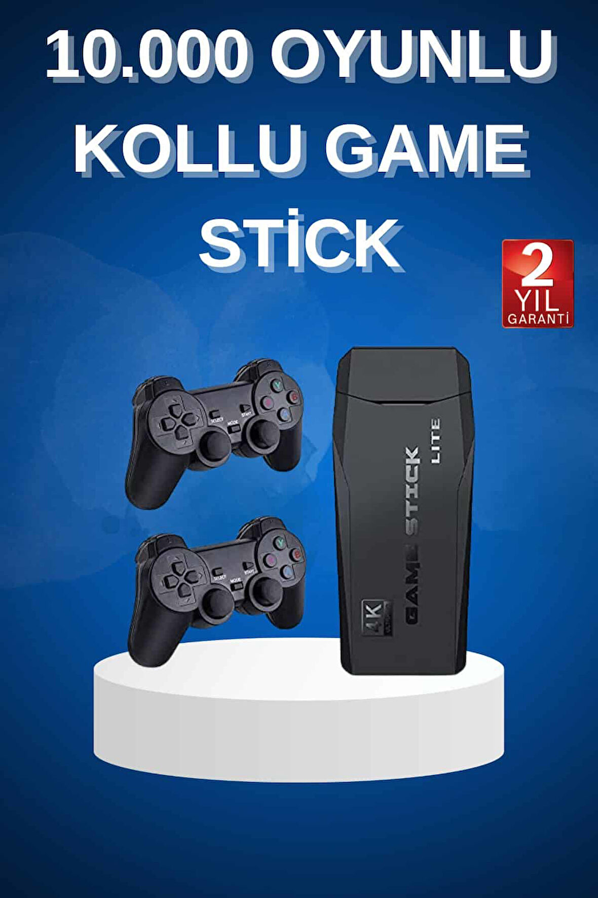 Çift Kollu 2.4G Kablosuz 4K Game Stick 3500 Oyun Atari Hd Görüntü Kalitesi