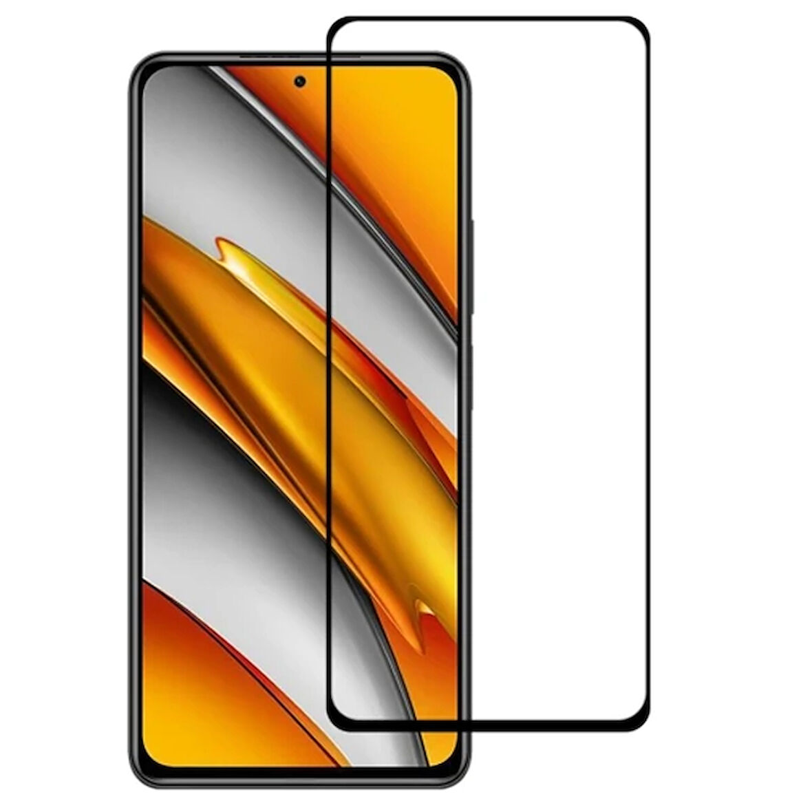 Poco F3 Full Glue Full Kaplama Tempered Cam Ekran Koruyucu-(5775)