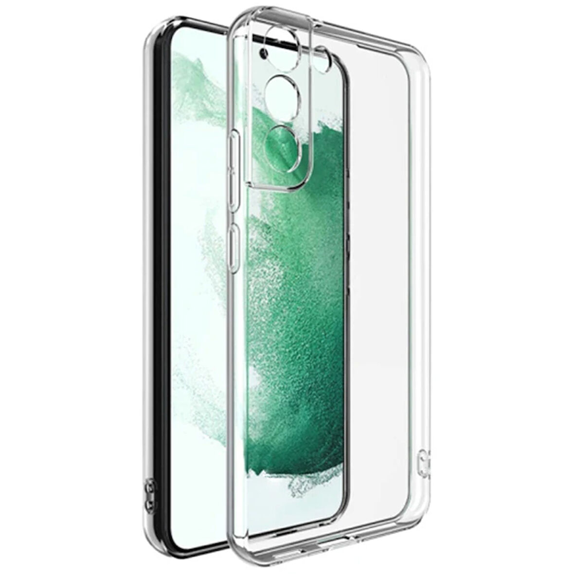 Ally Sm S22 Kılıf Kamera Korumalı İnce Şeffaf Silikon Kılıf-(5775)