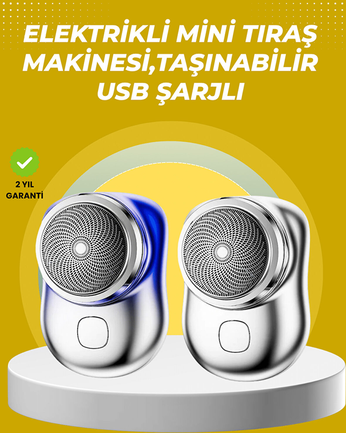 Taşınabilir Cep Boyunda Şarjlı Elektrikli Tıraş Makinesi