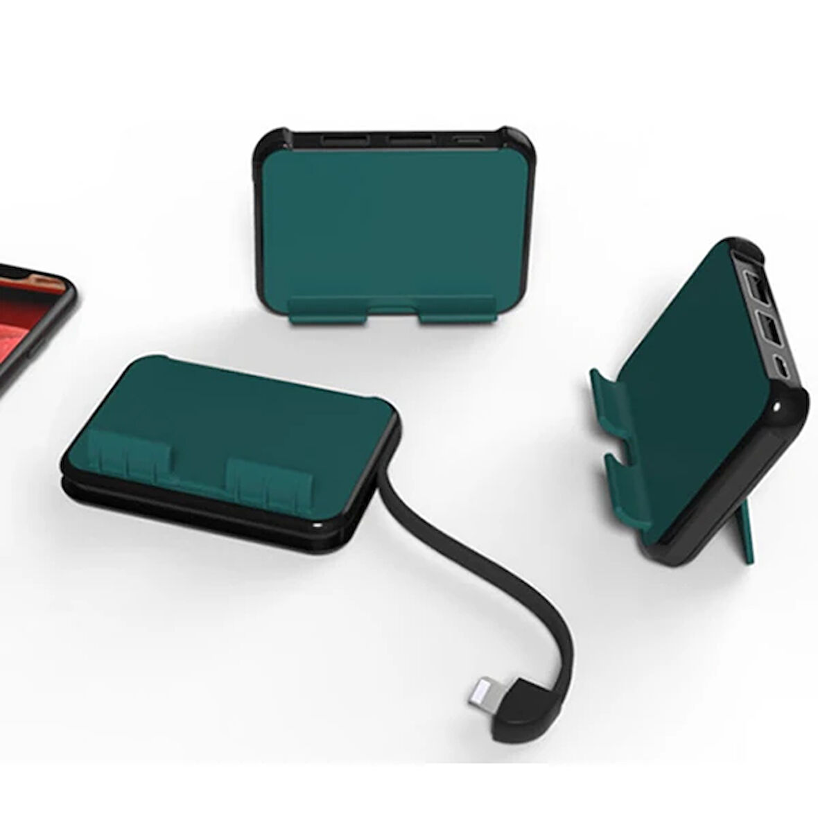 Ally C05 Çok Fonksiyonlu İphone Otg Adaptör Çoklayıcı&Stand-(5775)