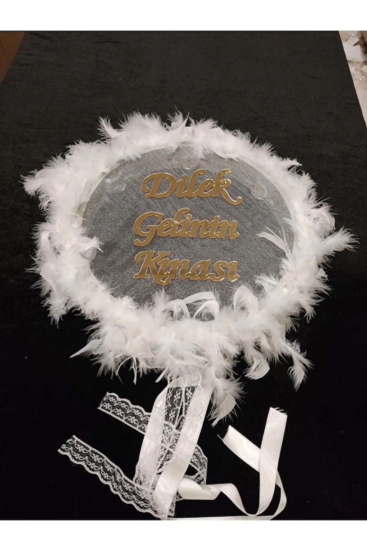 İsme Özel Otrişli Pleksi Süslü Deri Tef Kına Gecesi Gelin Tefi Vurmalı Çalgı Müzik Aleti