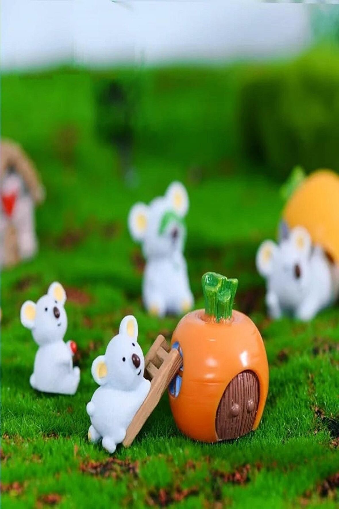Koala Set 7 Parça Teraryum Obje Teraryum Süsleri Teraryum Malzemeleri Saksı Süsleri