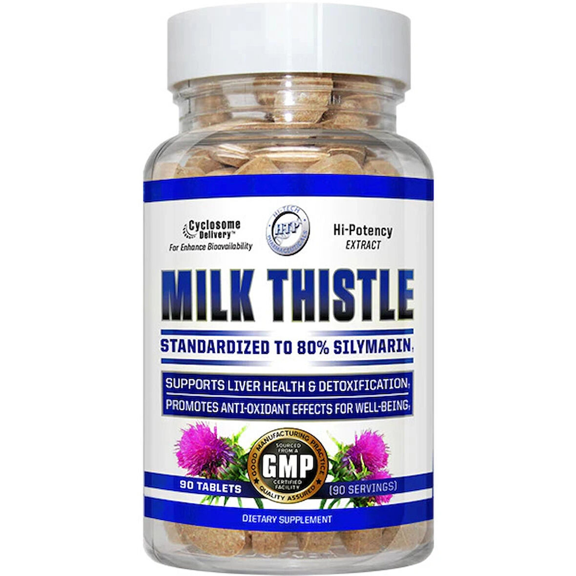 Hitech Milk Thistle for Liver Silymarin Deve dikeni Support 90 Tablet