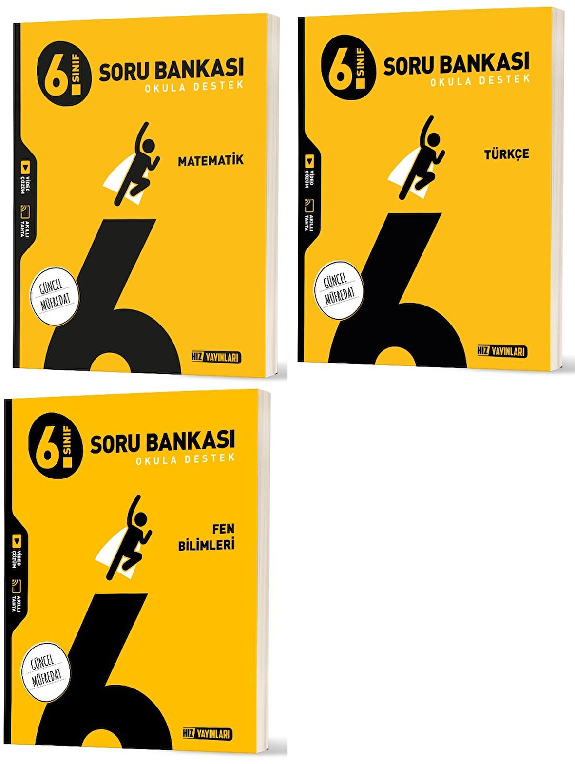 Hız 2026 6. Sınıf Matematik + Türkçe + Fen Soru Bankası Seti 3 Kitap