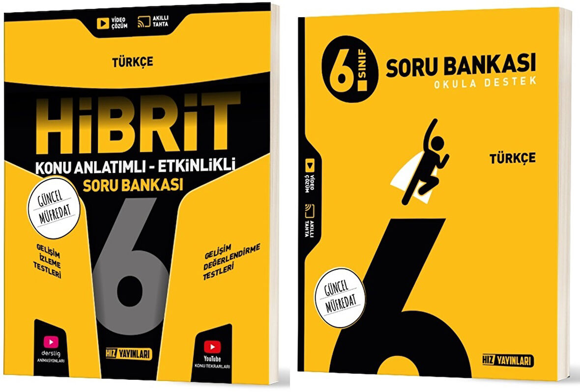 Hız 2026 6. Sınıf Türkçe Soru + Hibrit - Konu Seti 2 Kitap