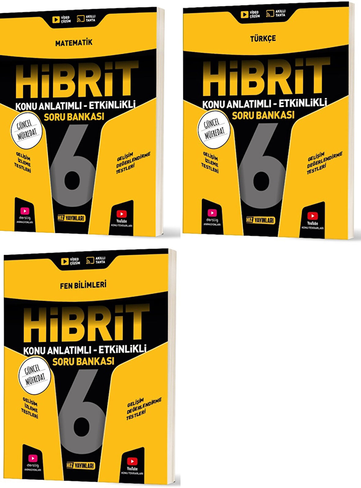 Hız 2026 6. Sınıf Matematik + Türkçe + Fen Hibrit - Konu Seti 3 Kitap
