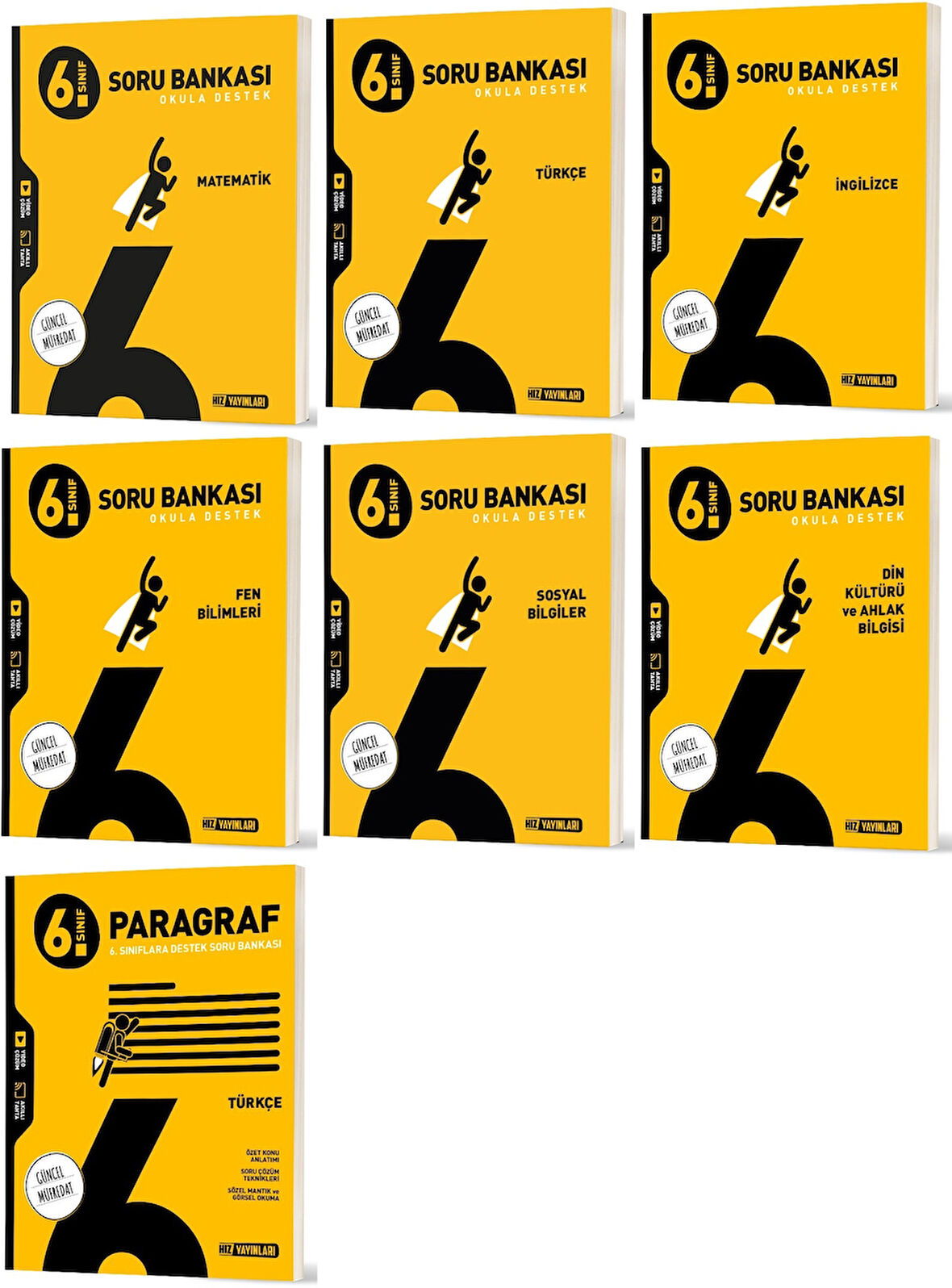 Hız 2025 6. Sınıf Tüm Dersler Soru Bankası Seti Tam Set 7 Kitap