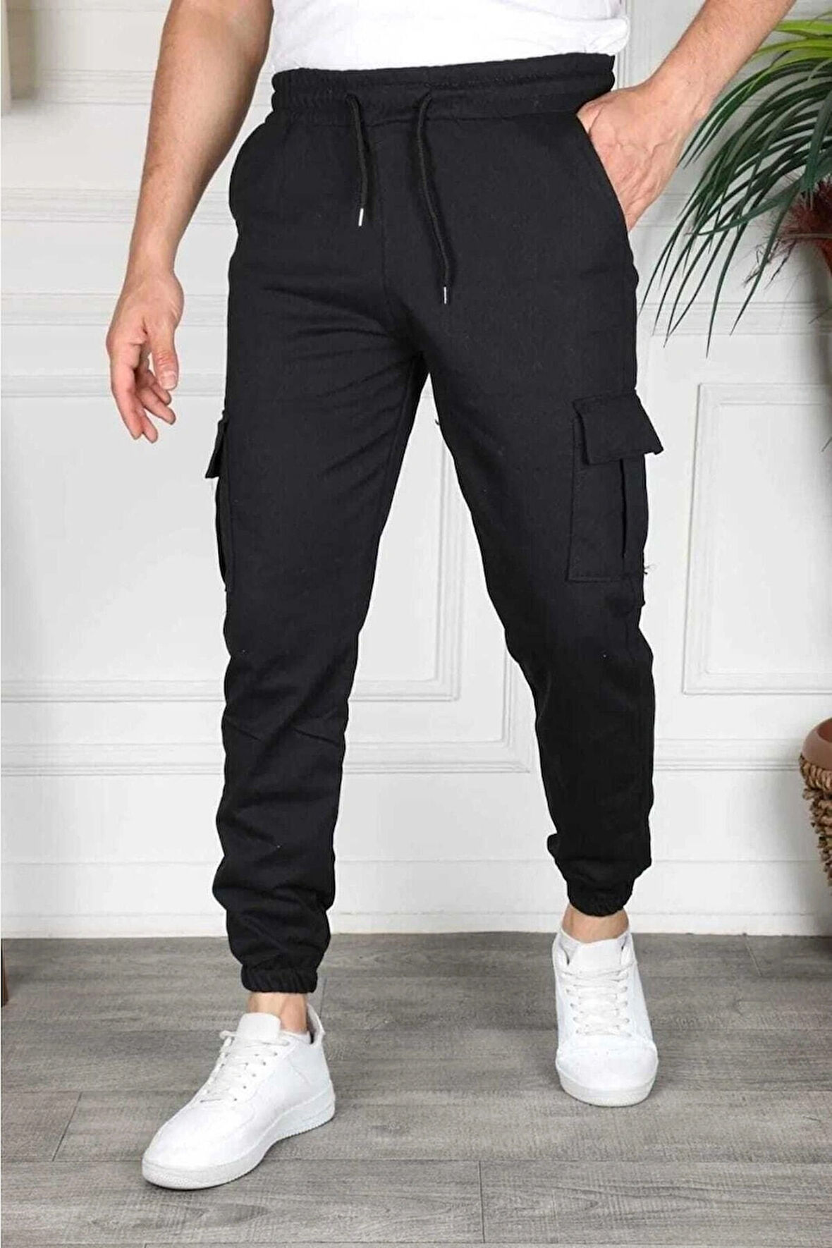 Kargo Cep Unisex Paça Lastikli Eşofman Altı