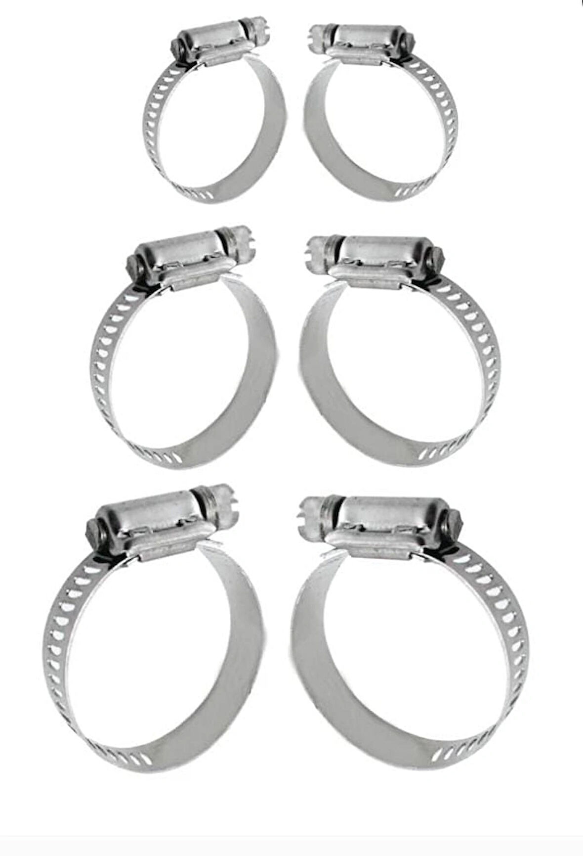 6'lı Hortum Kelepçe Set 18-20-25 MM