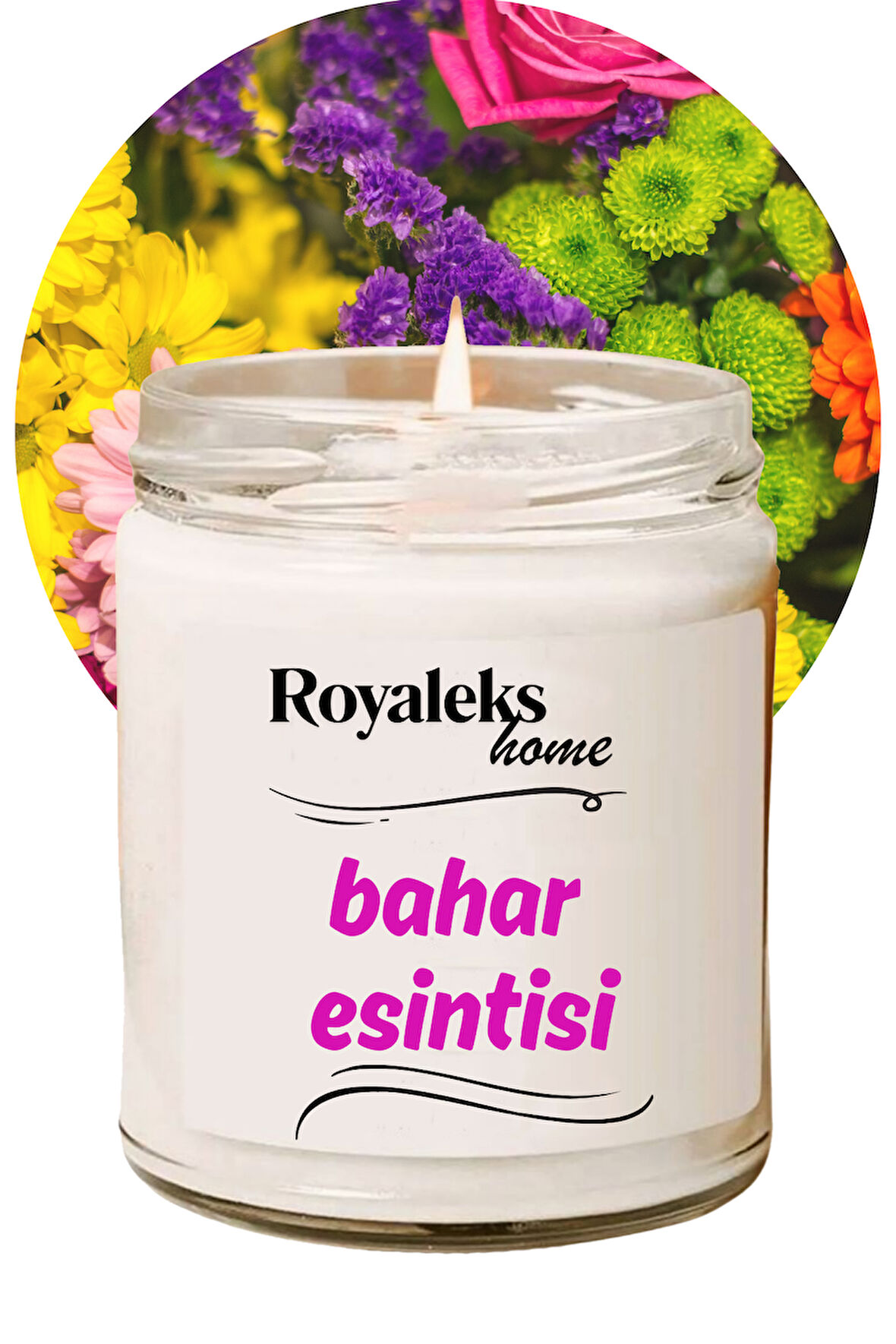 Doğal Özel Seri Kokulu Dekoratif Kavanoz Mum 210 cc - Bahar Esintisi - RYL