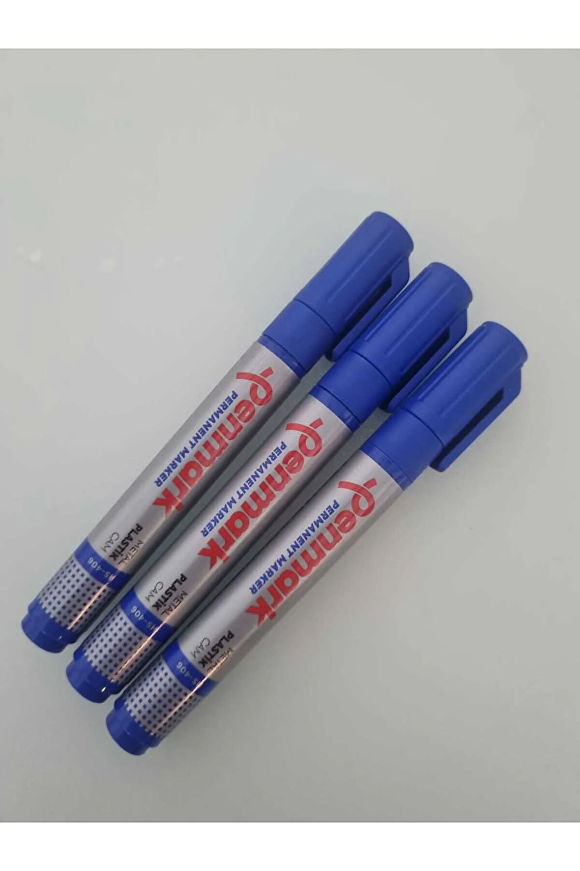 Permanent Marker Kesik Uç Mavi (3 adet)