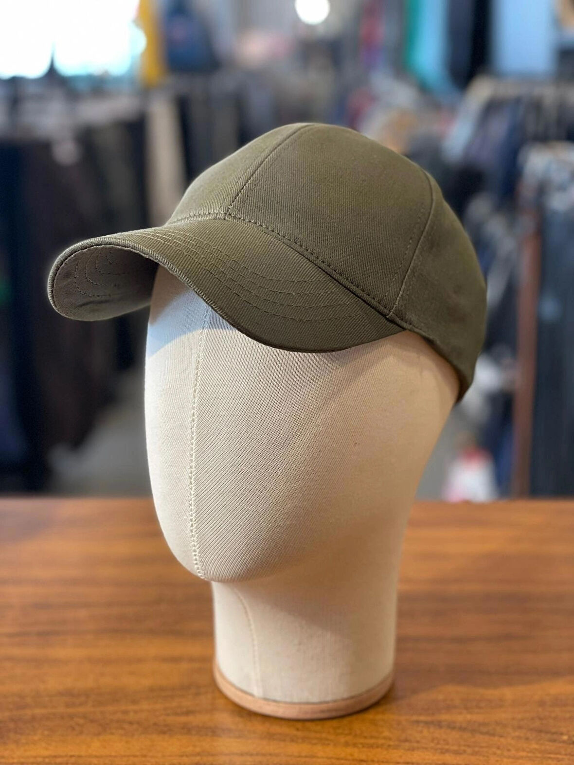 Haki Renk Pamuklu Basic Düz Model Unisex Cap Şapka
