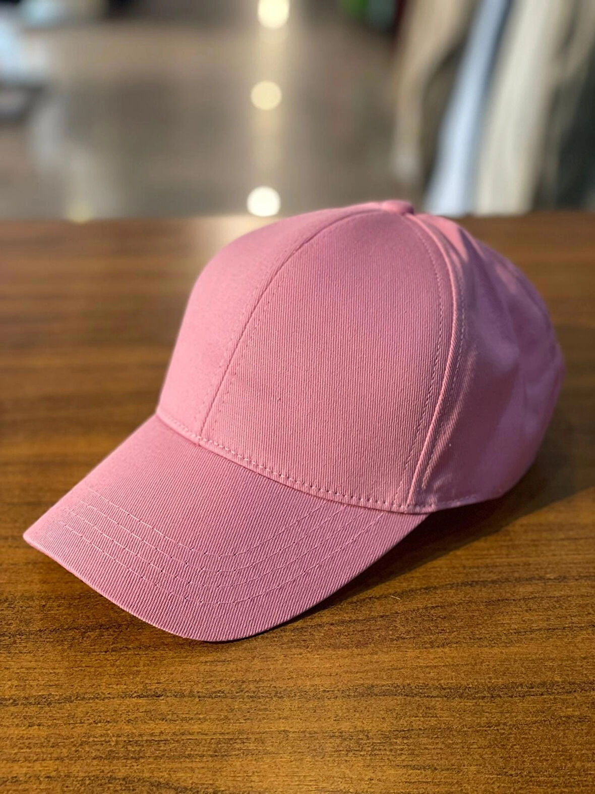 Pembe Renk Pamuklu Basic Düz Model Unisex Cap Şapka