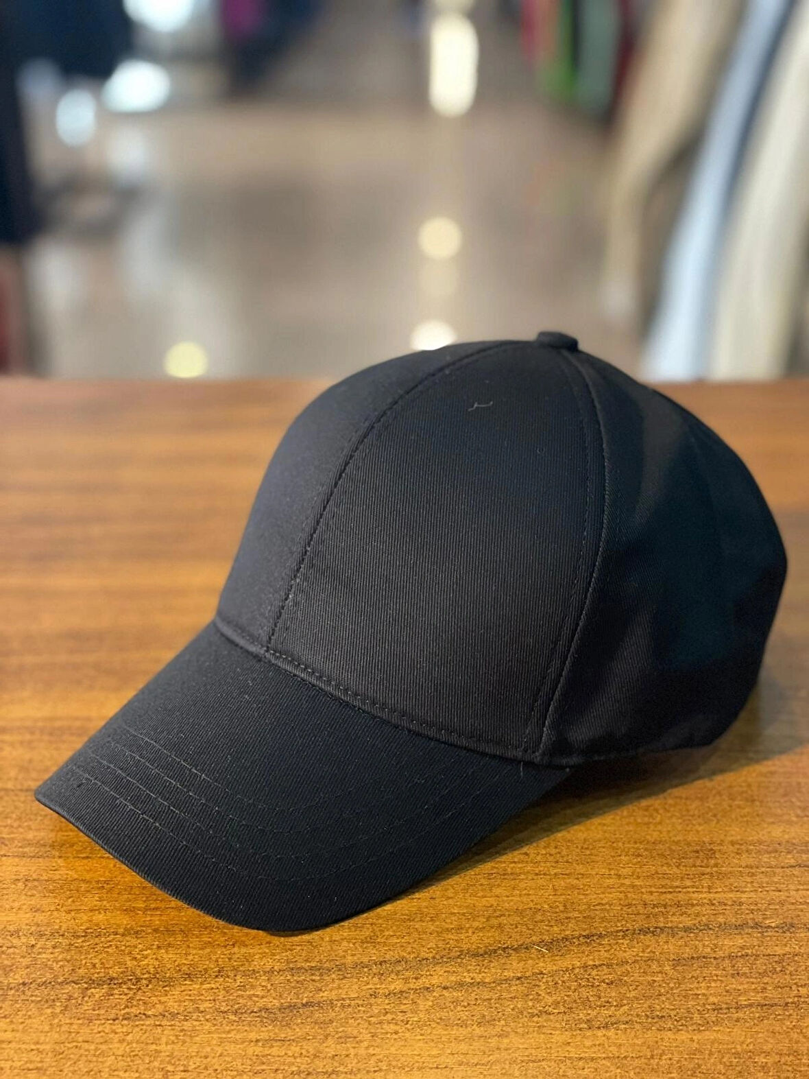 Siyah Renk Pamuklu Basic Düz Model Unisex Cap Şapka