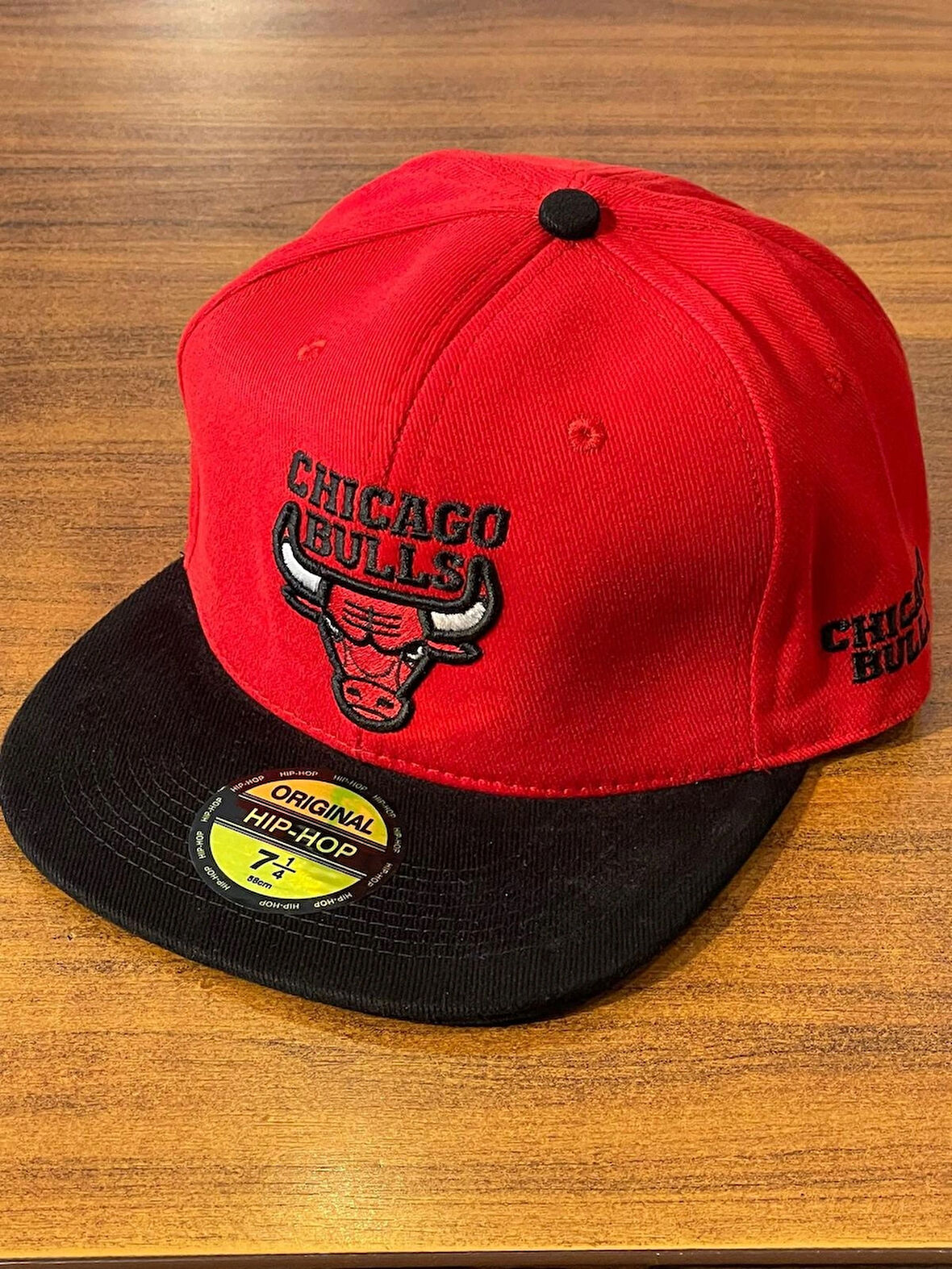 Chicago Bulls Kırmızı Siyah Hiphop Snapback Rapper Basket Cap Şapka