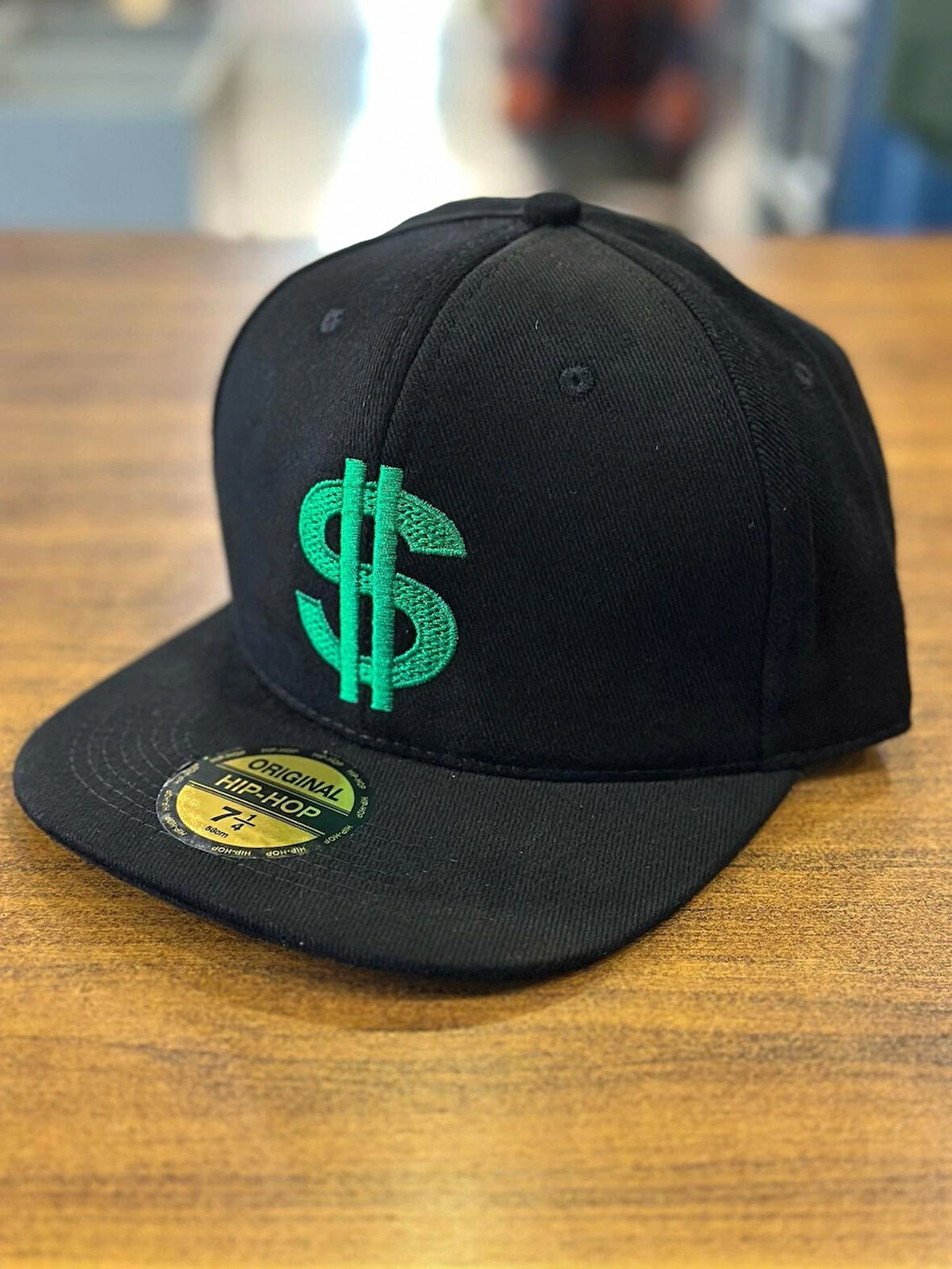 Dolar USD Nakışlı Siyah Renk Hip Hop Snapback Rapper Basket Cap Şapka