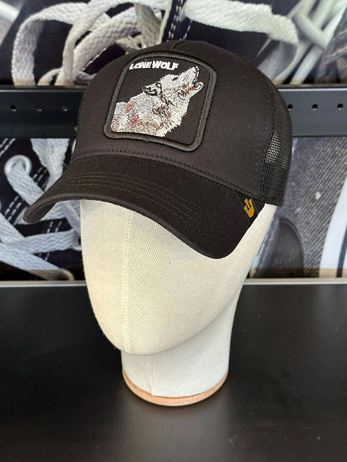 Gorin Model Kurt Figür Siyah Renk Fileli Cap Şapka
