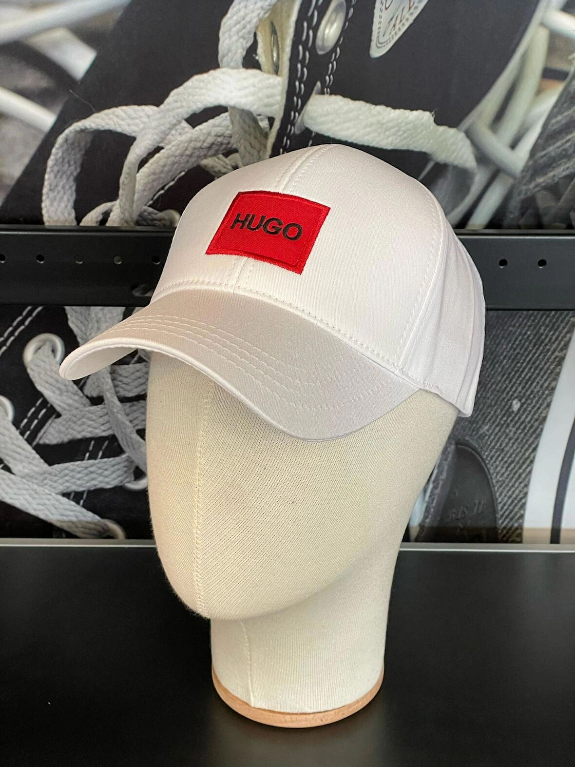 Hugo Logo Beyaz Renk Pamuklu Cap Şapka