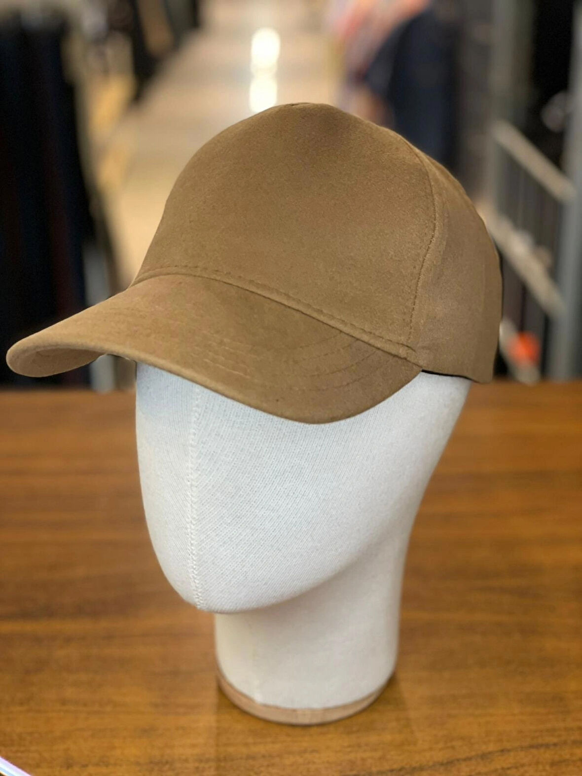 Kaşe Kumaş Camel Renk Kışlık Cap Şapka